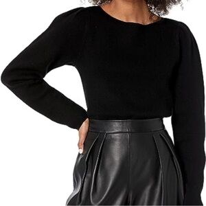 Rebecca Taylor Double Faced Cashmere Sweater Black Women Size Large NWT